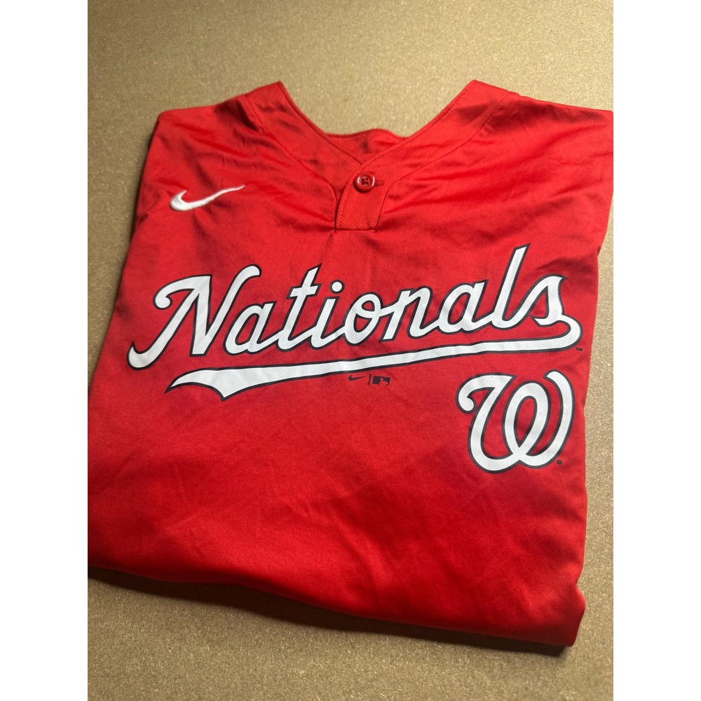Nike Washington Nationals MLB Jersey Mens Medium Red Number 6 LLBWS Patch